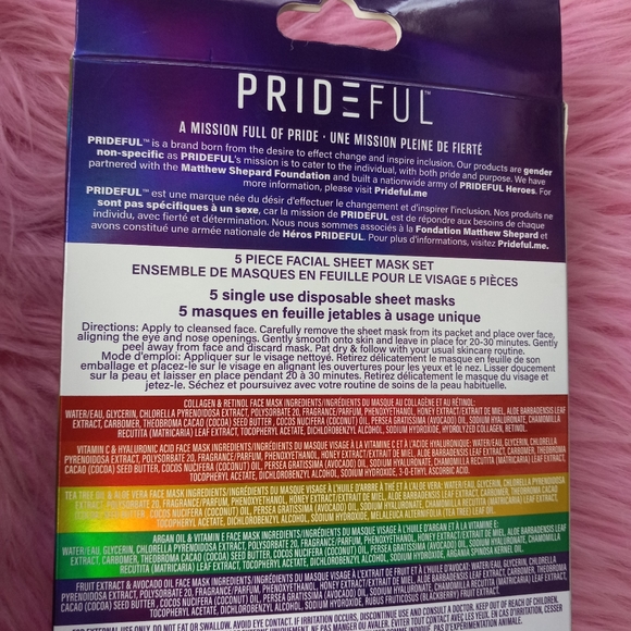 Pride 9 piece beauty set! 5 diff face masks, 3 body scrubs & rainbow fluff poof! - Picture 6 of 7